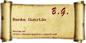Benke Gusztáv névjegykártya